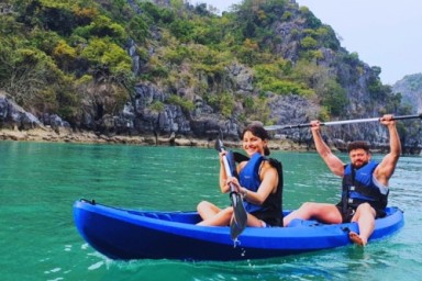 Lan Ha bay - Dark and Bright Cave - Tuan Chau Marina – Hanoi (B, Br)